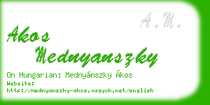 akos mednyanszky business card